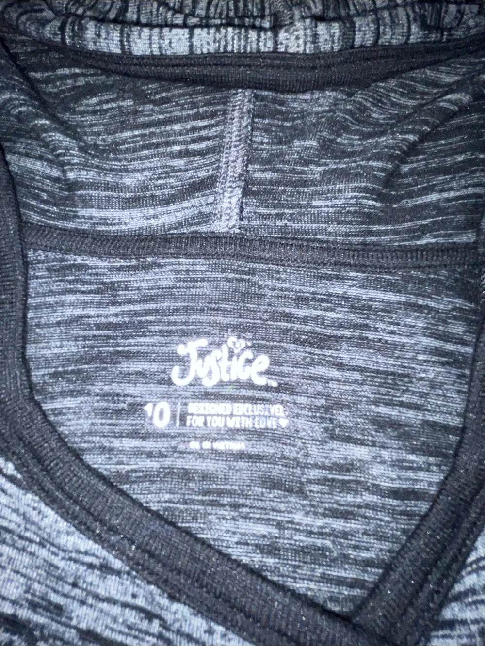Lot of 3 Justice Girls size 10 Pink grey and black Hoodie shirts